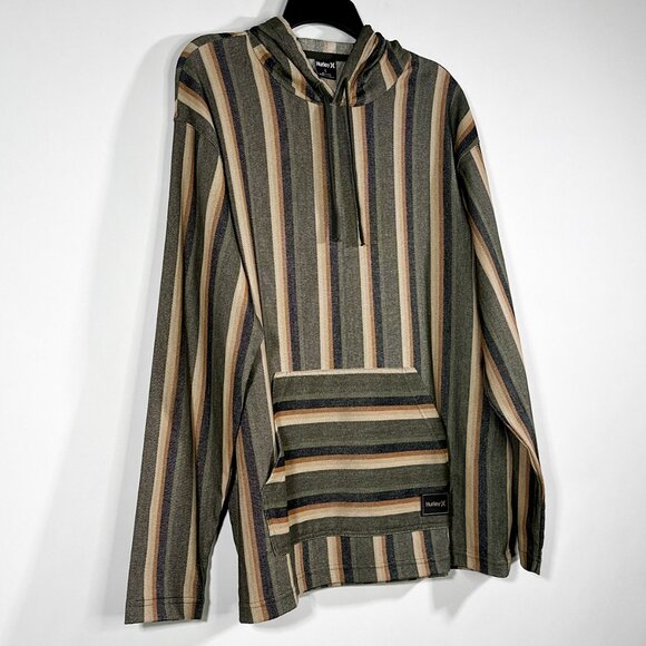 Hurley OG Drawstring Hooded Poncho Long Sleeves Kangaroo Pocket Size‎ L - Picture 2 of 15